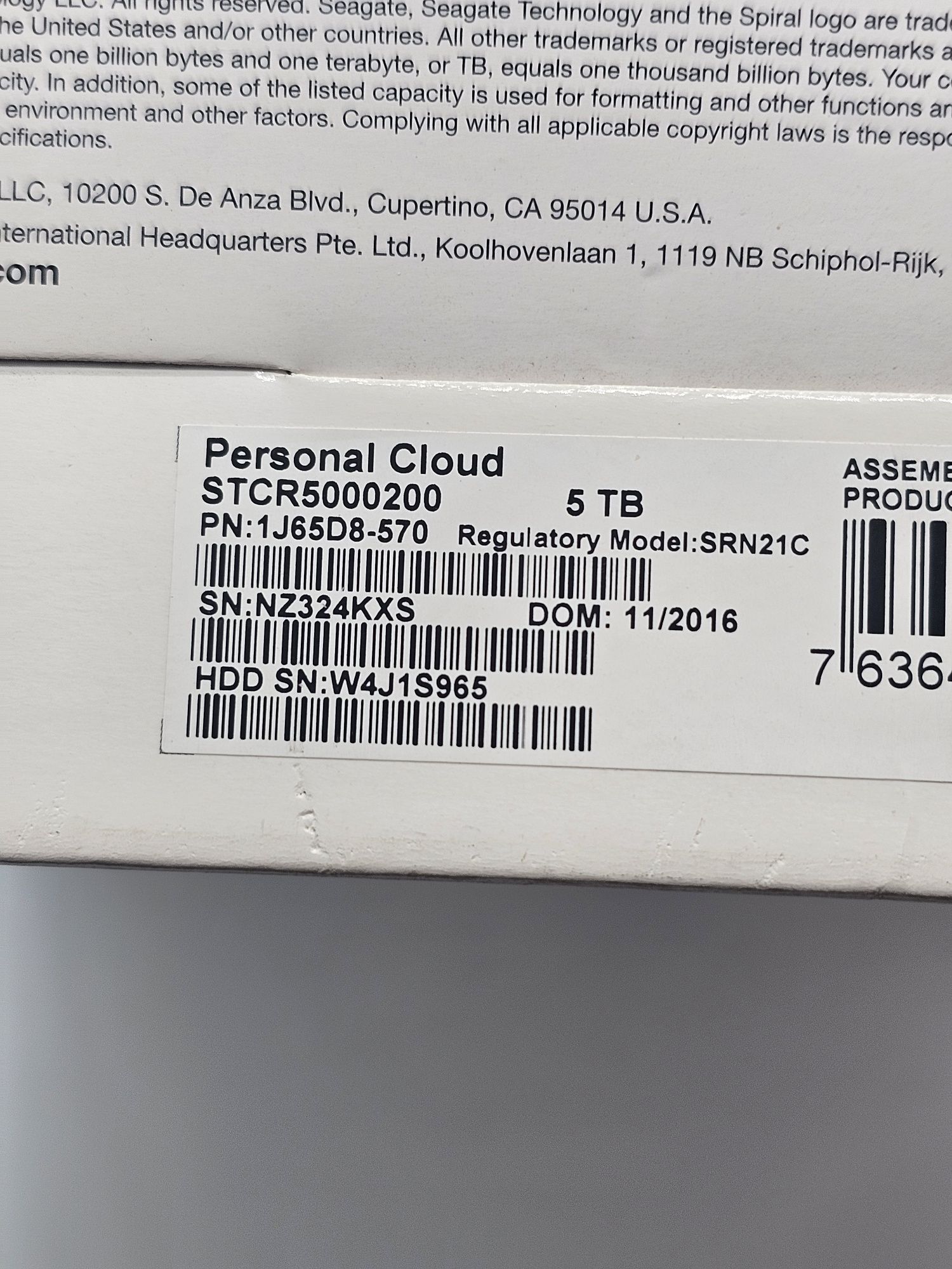 Network Attached Storage Seagate STCS8000201 Personal Cloud Media Stor