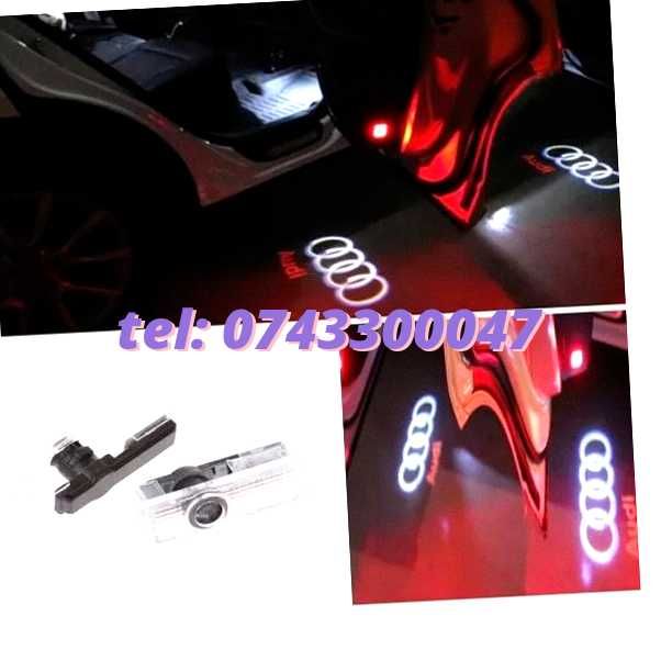 Lumini Usi Audi A1 A3 A4 A5 A6 A7 A8 Q3 Q5 Q7 Logo Proiectoare Dedica
