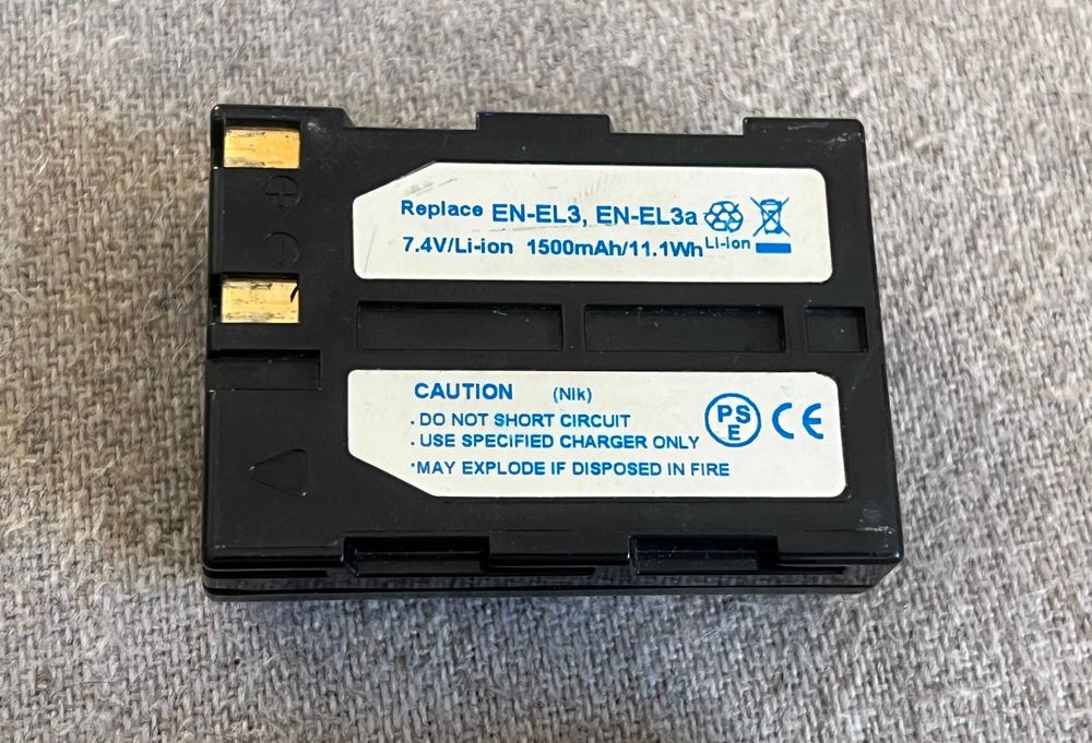Set 2 acumulatori Nikon EN EL3 EN EL3a 7.4V 1500mAh Li ion
