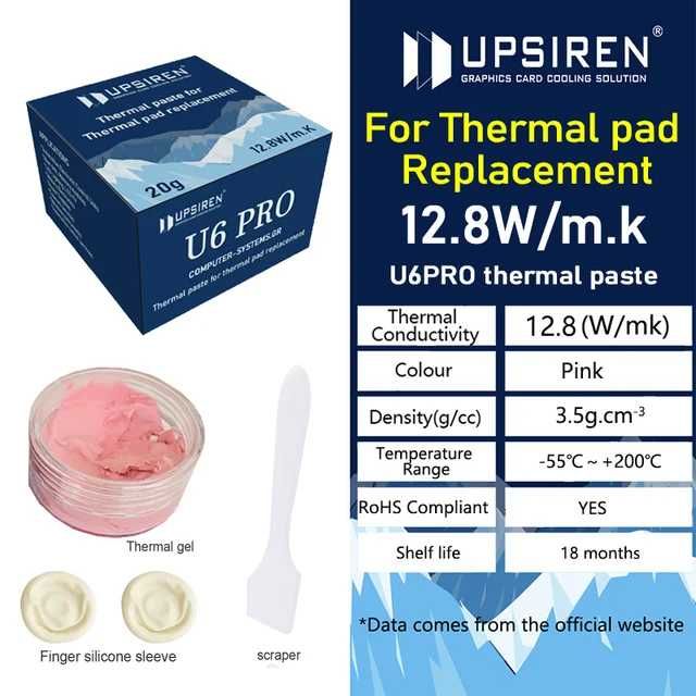 Жидкая термопрокладка Upsiren U6-PRO 20g новая в упаковке.