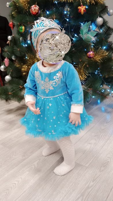 Платье снежинки на 1 годик, платье Санта Клауса