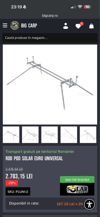 Rod Pod Solar Tackle P1 Universal