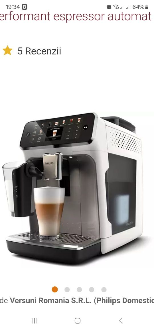 Aparat de cafea philips 5500 5400 ice coffe lattego ep 5543