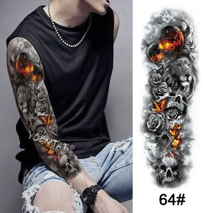 Мъжки и Женски Временни Татуировки Ръкави