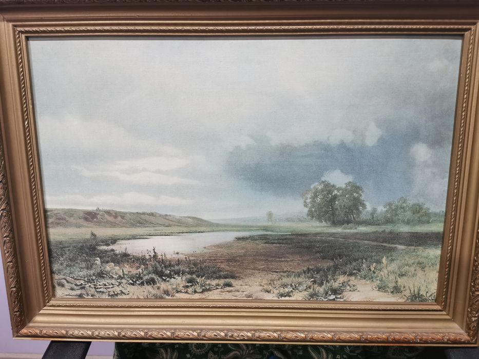 Картина.  Мокрый луг.  Ф. Васильев