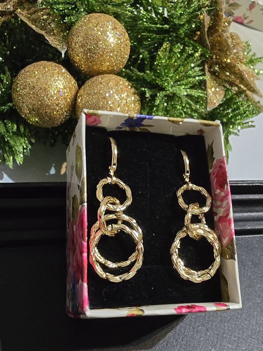 Cercei placati cu aur 14 karate