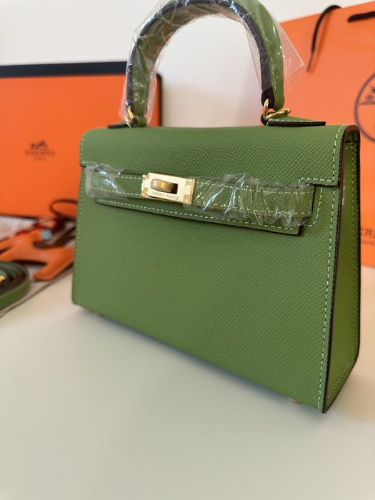 Geanta Hermes Kelly 19cm Verde