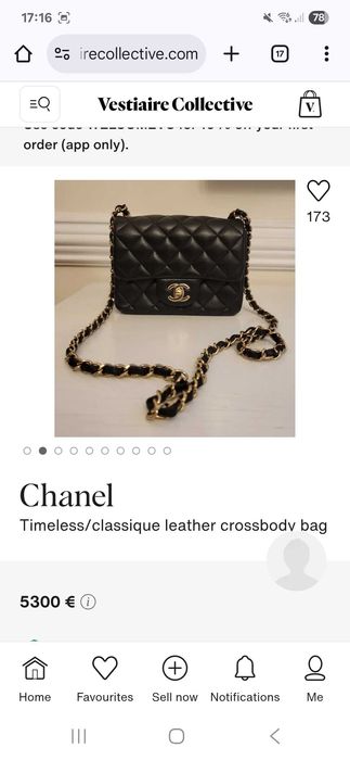 Geanta Chanel Classic Small 18cm 100% Autentică