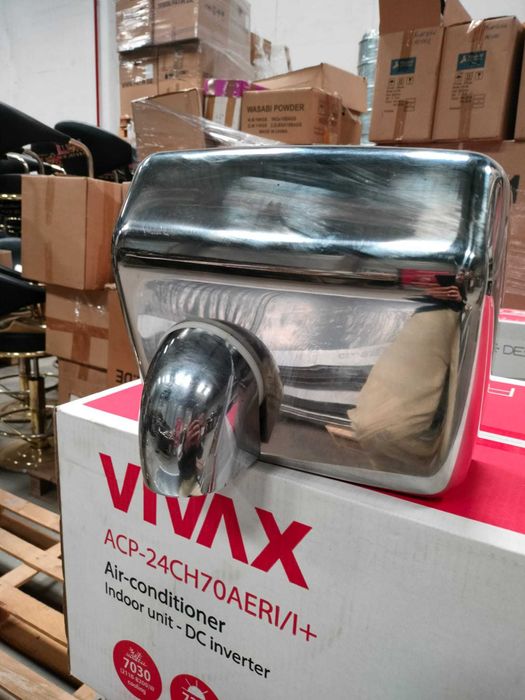 Uscător mâini inox lucios/ satinat Meco 2500W