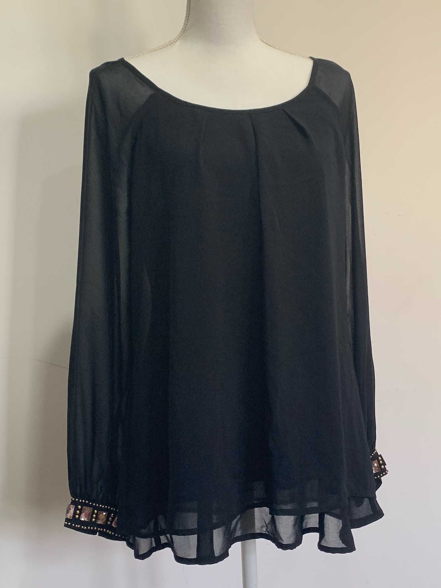 Bluza transparenta neagra pentru ocazie