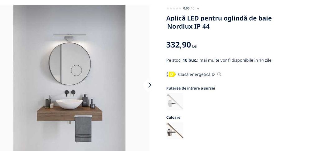 Aplice -plafoniere -baie -proiectuare inteligente