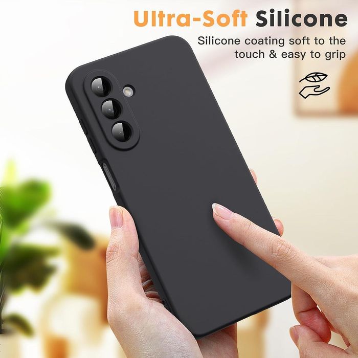 Матов силиконов кейс за samsung galaxy a17 - черен