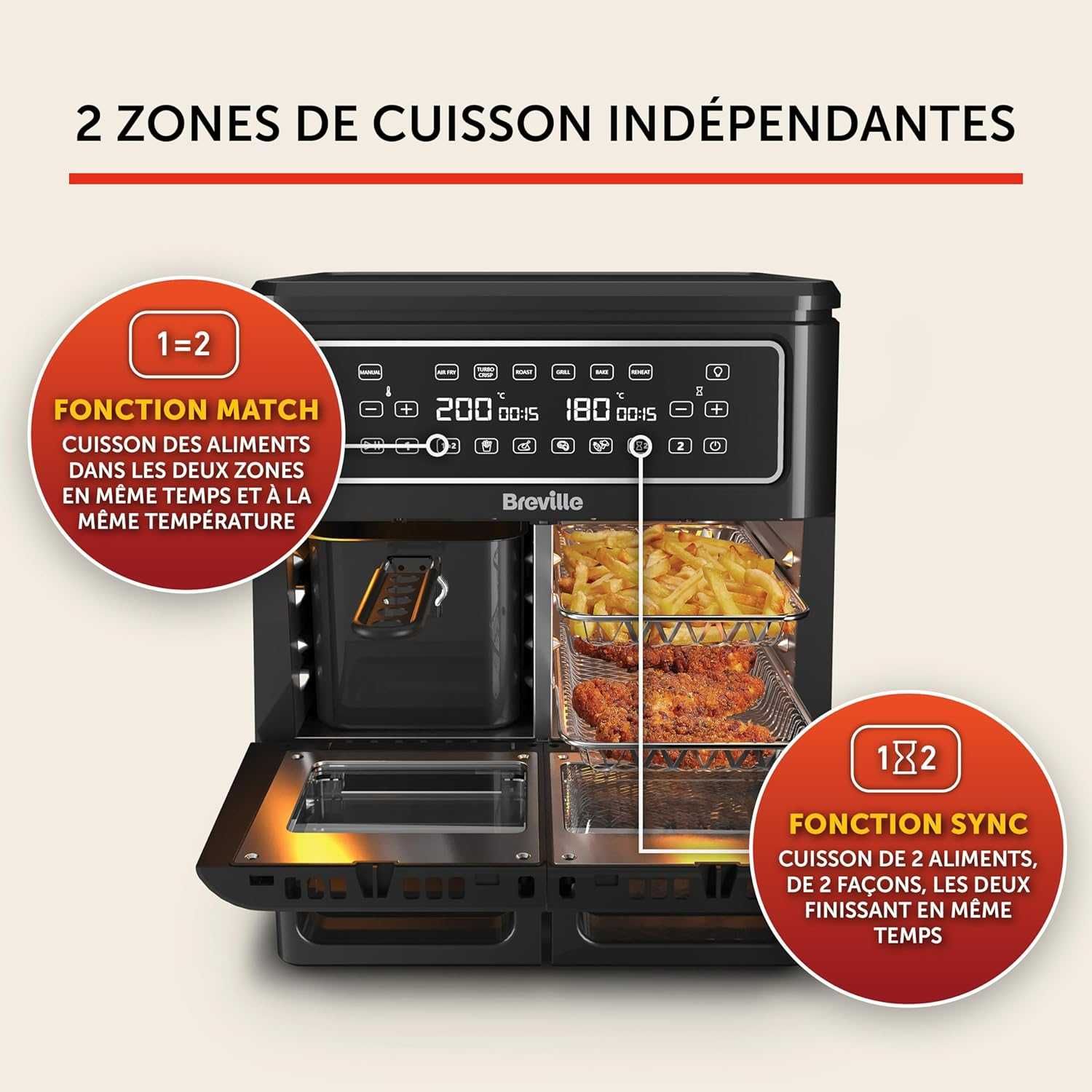 Фурна с горещ въздух Breville Halo Flexi 11L (VDF130X) 2400W