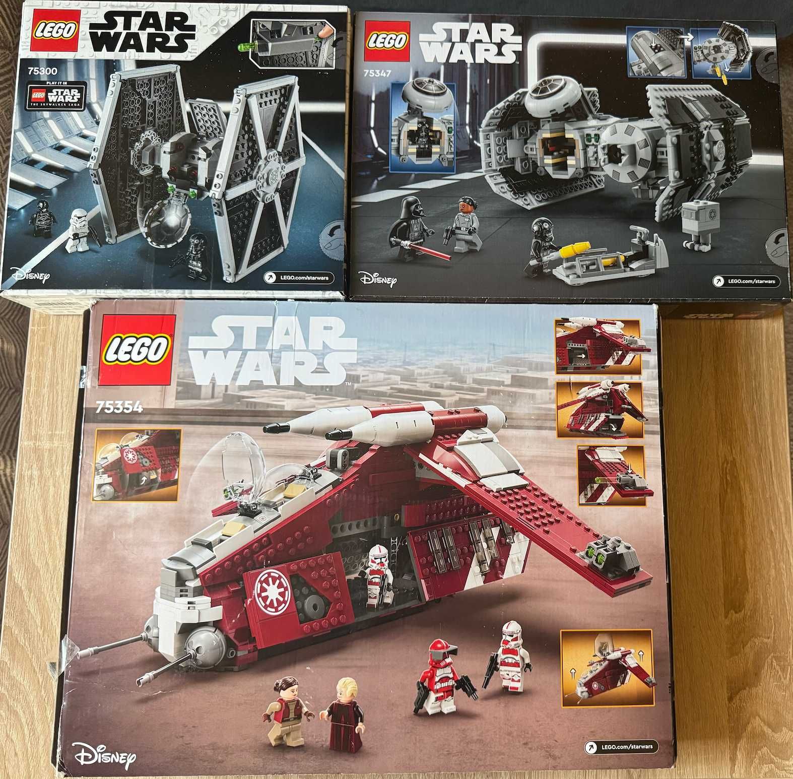 LEGO Star Wars комплекти – нови (TIE Fighter, TIE Bomber, Gunship)