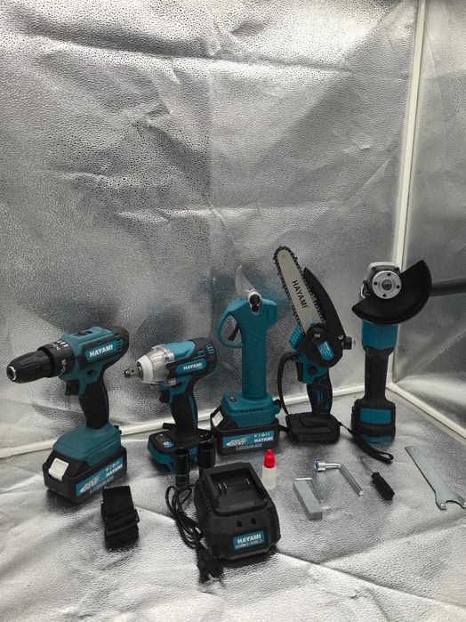 Set Profesional 5 in 1 cu Acumulatori Brushless 88V