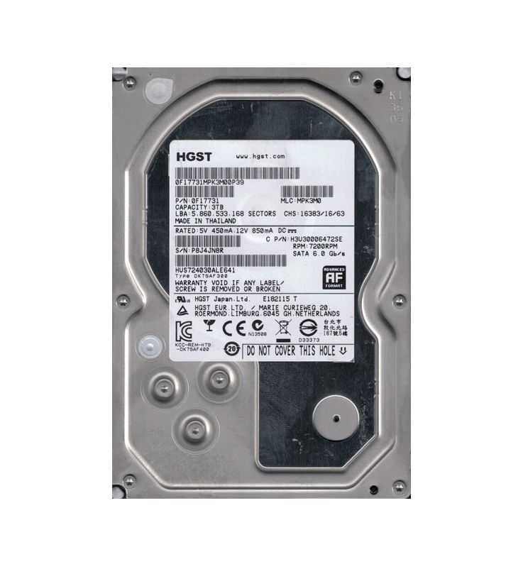 Hitachi Ultrastar 7K4000 (HUS724030ALE641) 3Tb.Супернадежный.