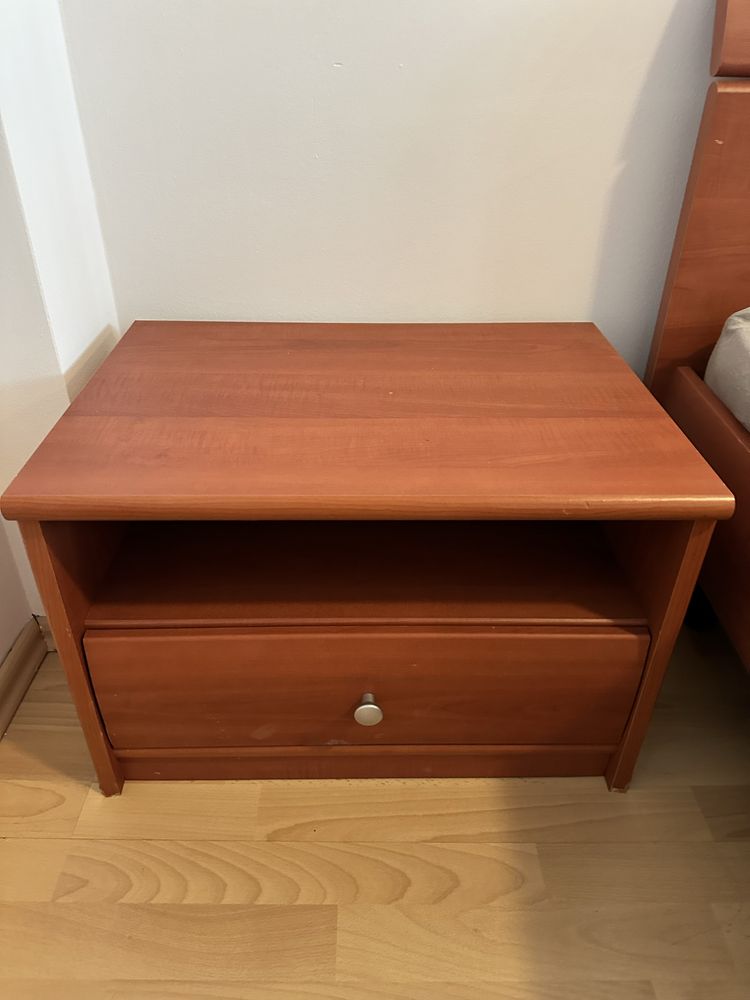 Mobila dormitor cu oglinda + cadru pat 160x200