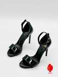 Sandale negre cu toc inalt
