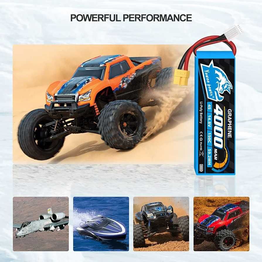 Baterie Lipo 4000mAh 14.8V Yawoo Graphene. Drona/RC/Buggy