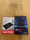 Samsung 990 PRO 2TB M.2 / SanDisk Ultra 3D SSD 500gb