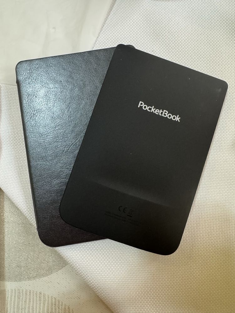 PocketBook Basic 3 (модел 614W) – Черен + оригинална кожена калъфка