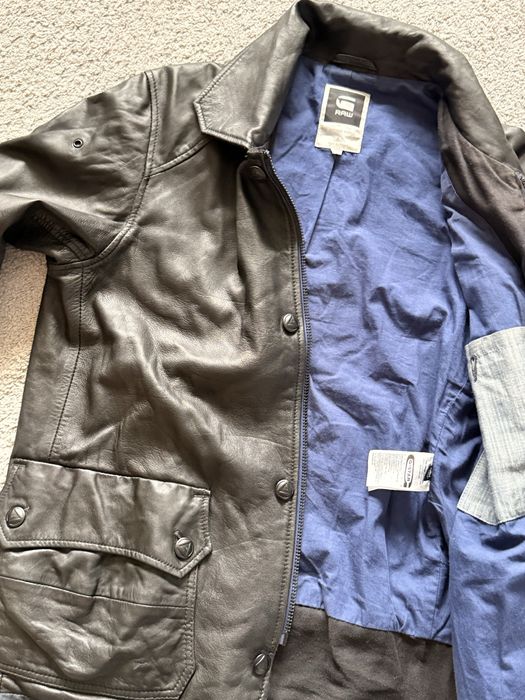 G-star raw leather jacket кожено яке