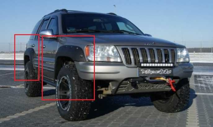 Overfendere Jeep GRAND Cherokee WJ 1999-2005 - PLASTIC ABS - 12 cm