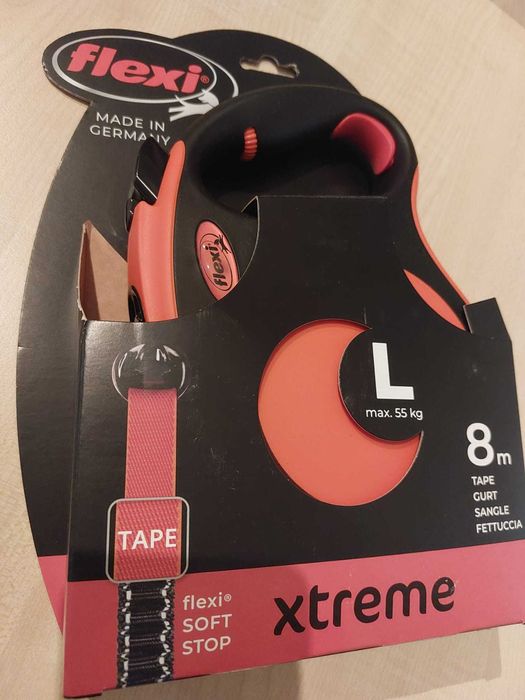 Lesa FLEXI Xtreme L, bandă retractabill (55kg, 8m)