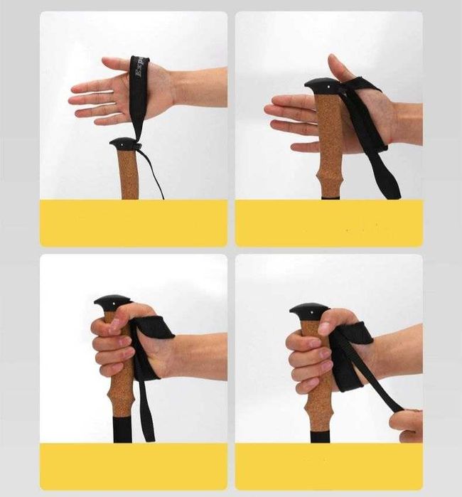 Exponent трекинговые палочки с пробковой ручкой металлические клипсы