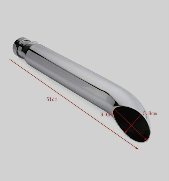 Toba evacuare moto, cotit inox crom chopper custom