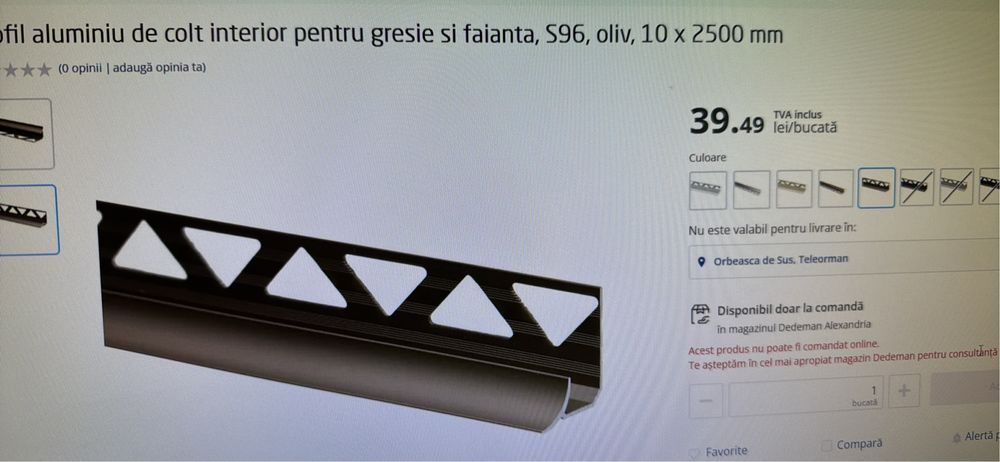 Profil gresie faianta dedeman