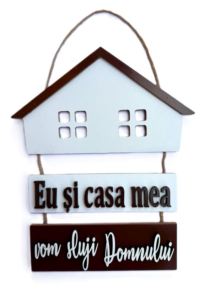 Decorațiune din lemn - Eu și casa mea