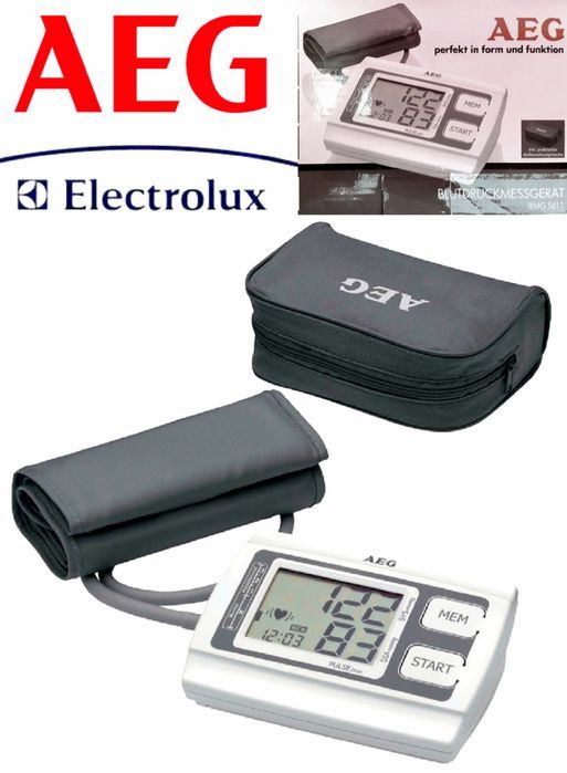TENSIOMETRU de brat AEG ecran mare LCD 2X60 Memorii NOU - 120 Lei