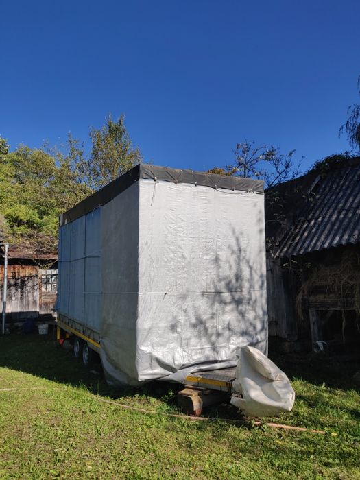 Remorca suprastructura inox cu pod rulant