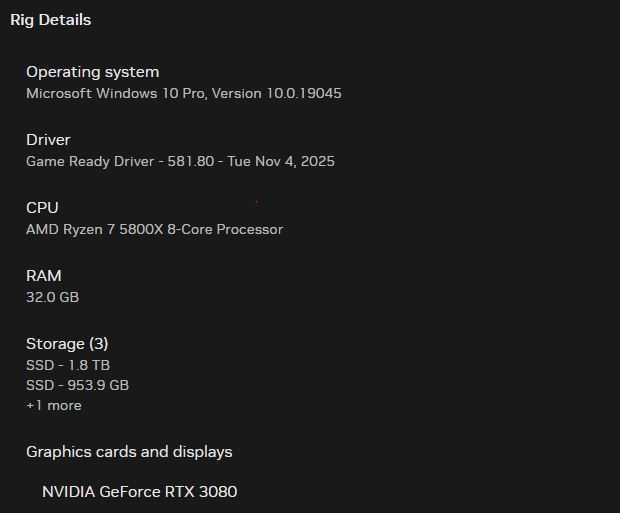 Calculator Gaming Ryzen 7 5800X/GeForce RTX 3080/X570 AORUS/32GB DDR4