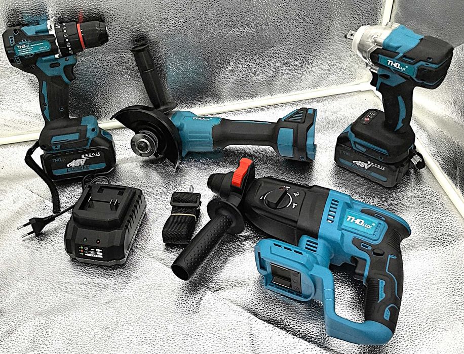 Set Scule 4 in 1 THO Lux 48V, Cu 2 Baterii Incluse