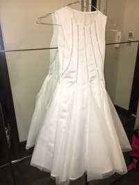Уникална Бяла рокля за шаферки(1 път обличана)