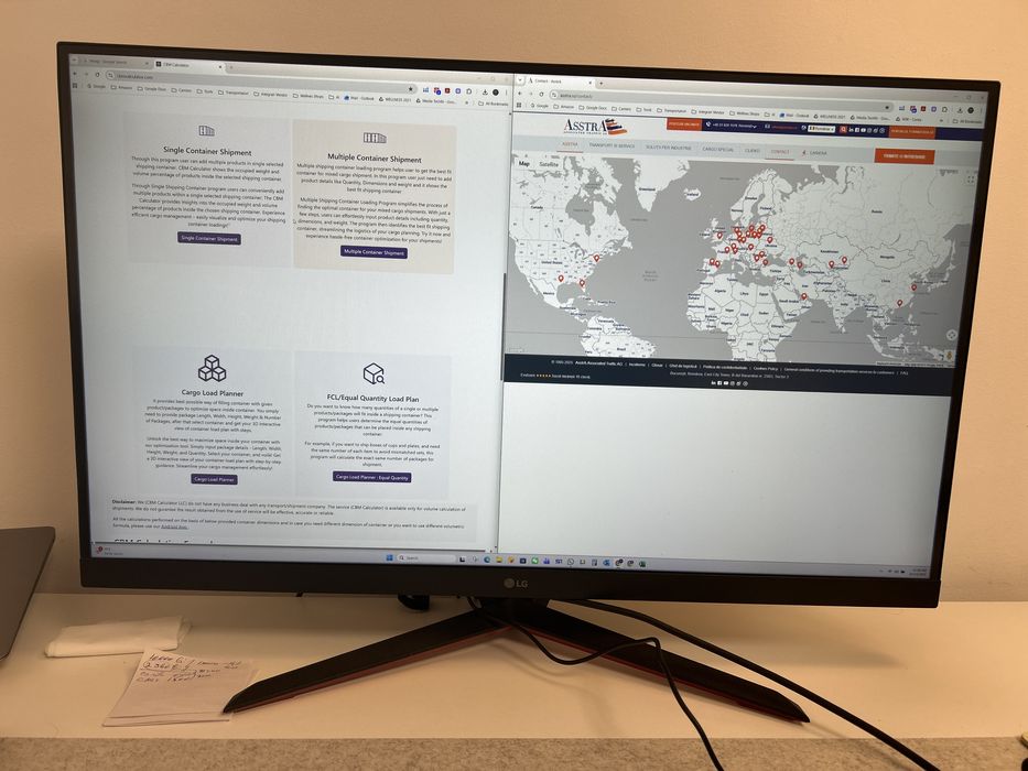 Monitor LG 32” QHD + brat de birou