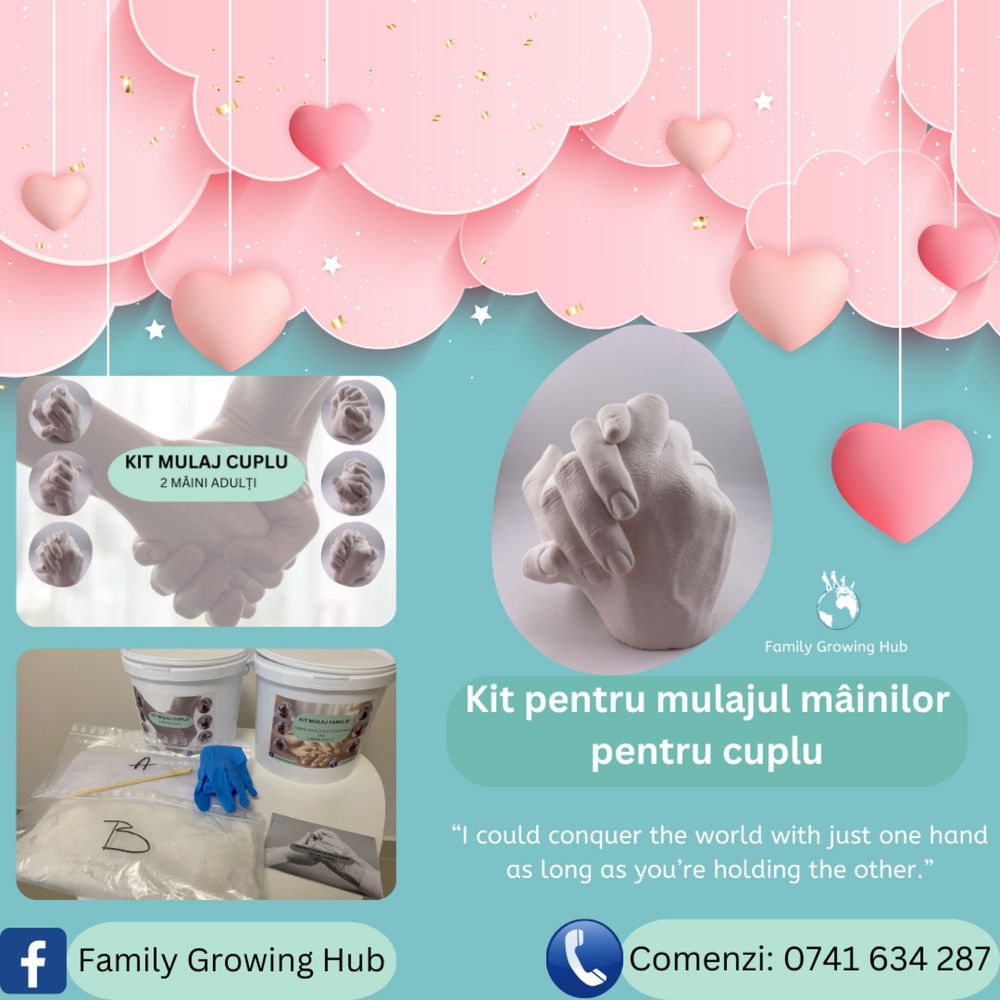 Kit mulaj maini familie cadou Valentine’s day/Dragobete/Ziua femeii