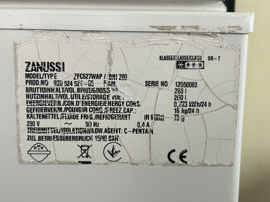 Congelator Ladă Frigorifică Zanussi