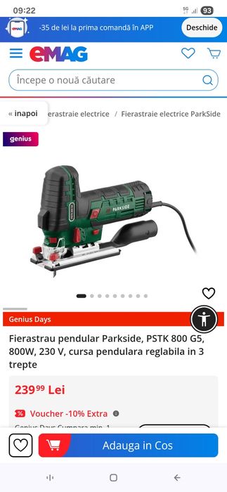 Vand pendular Parkside