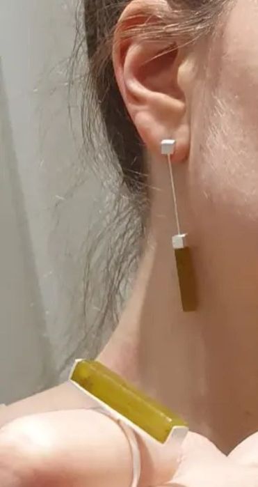 Серьги серебро  змеевик  
Серебро 925 родировано 
Нату