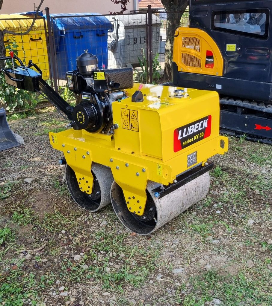 Cilindru Compactor Lubeck KY 50~600kg~ NOU~ Placa vibranta~Garantie 2a