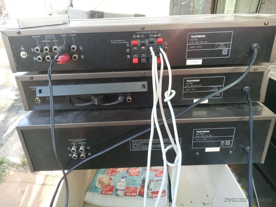 linie turn audio telefunken ha700 si un ha 650 cu boxe