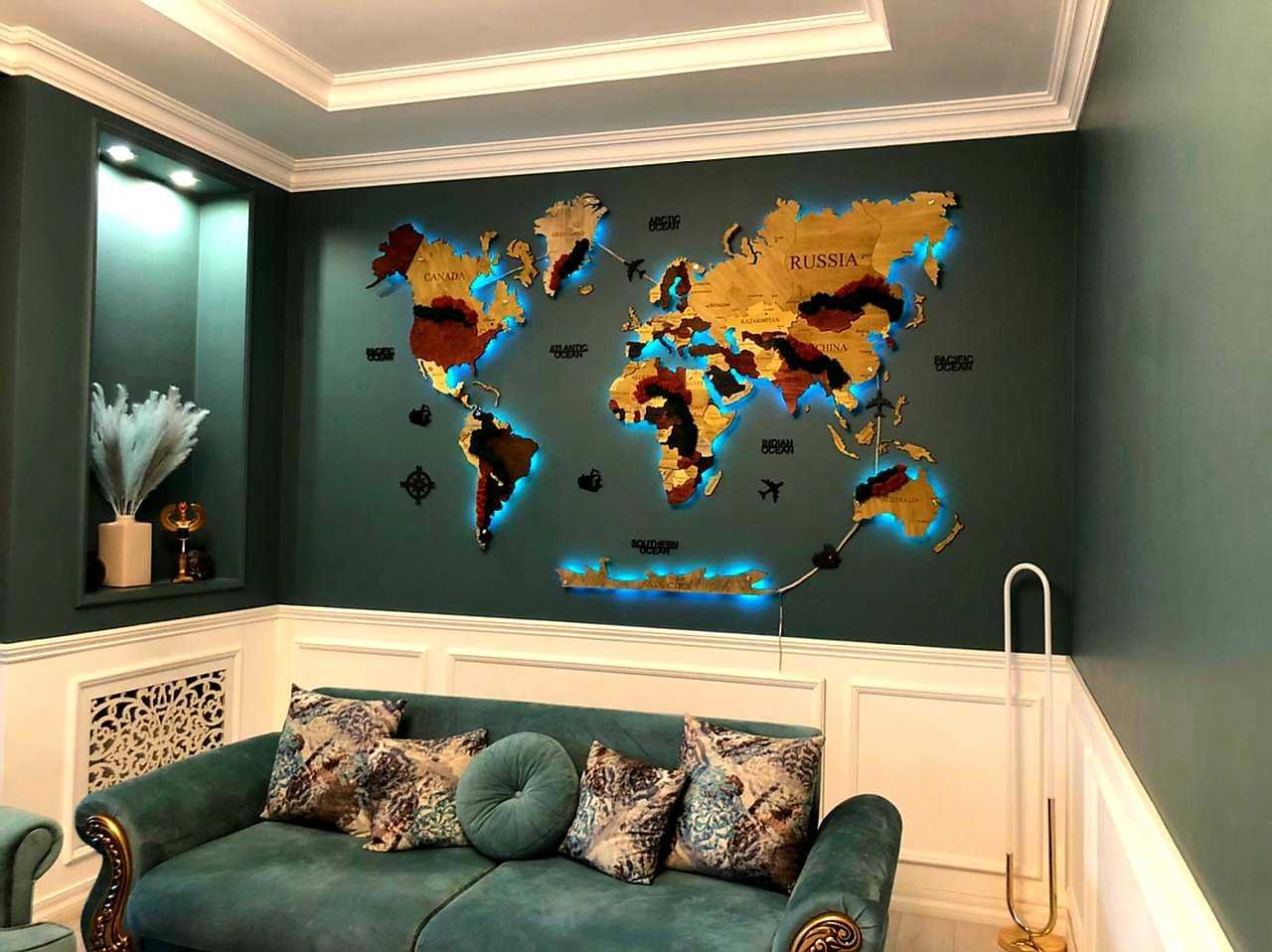 Хит продаж! Деревянная карта мира для дома, офиса и ресторанам. ЖМИ!