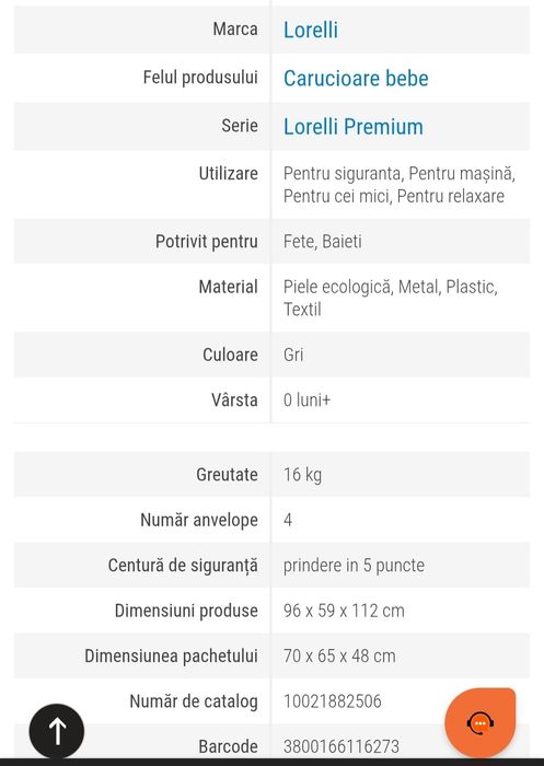 Cărucior pentru bebeluși 3 în 1 Lorelli Premium - Viola, gri