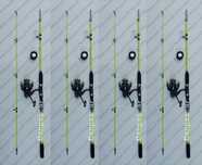 SET 4 Lansete WB fibra sticla plina 2,10m cu 4 Mulinete FL HP5000 7R
