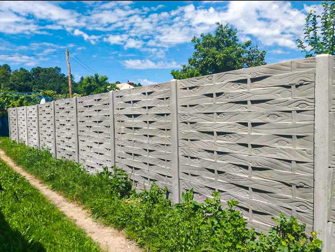 Gard din beton armat placi prefabricate stalpi spalieri  imprejmuiri