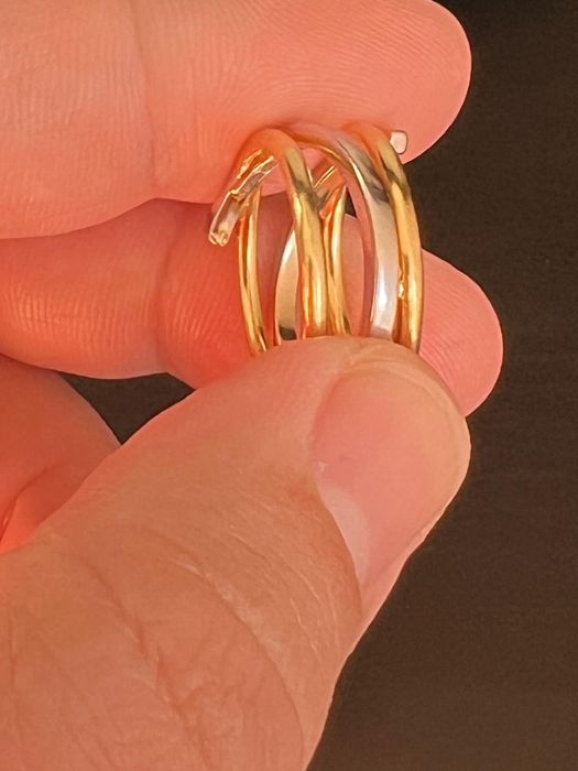 Vand inel aur alb cu aur galben 18k dama