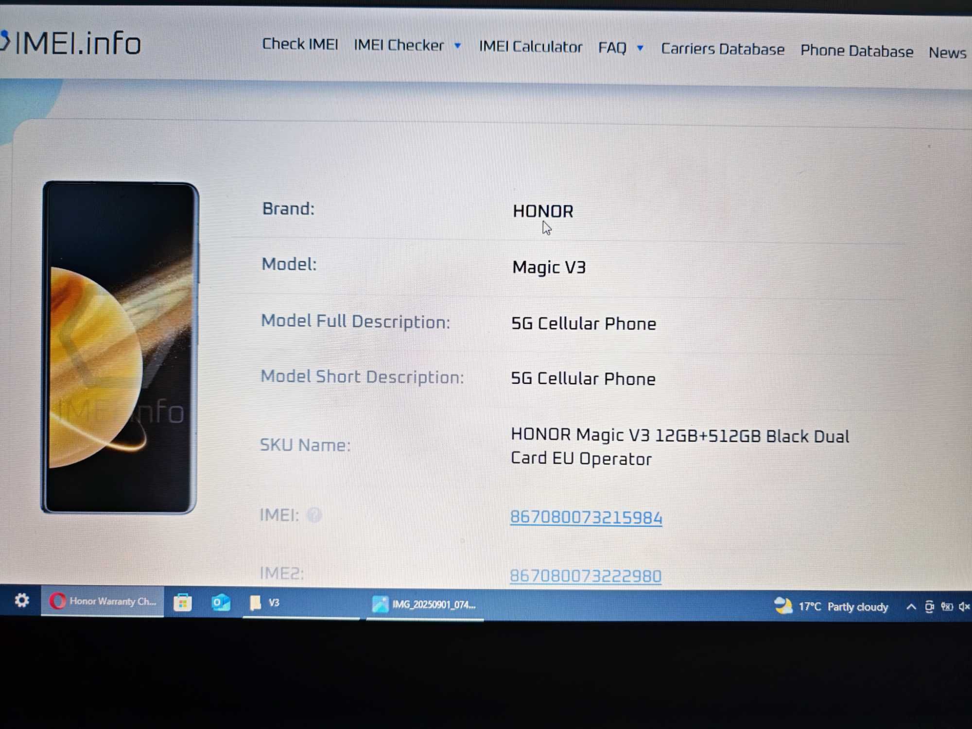 Honor Magic V3 512GB